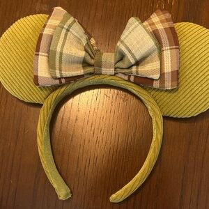 Green Disney Ears - Plaid Bow